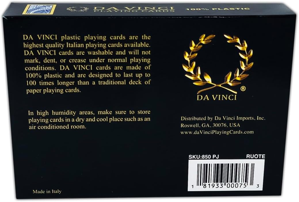 UV MARKED CARDS DA VINCI RUOTE POKER JUMBO