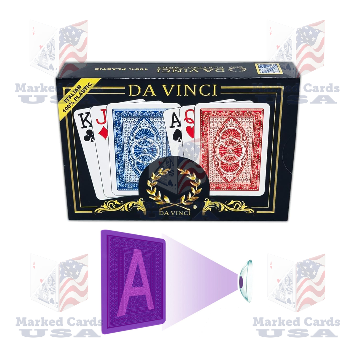 UV MARKED CARDS DA VINCI RUOTE POKER JUMBO