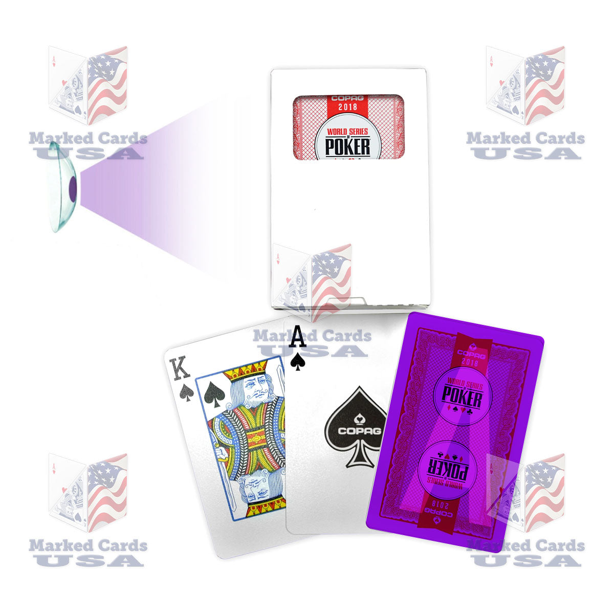 UV MARKED CARDS COPAG 2018 WSOP BRIDGE SIZE REGULAR