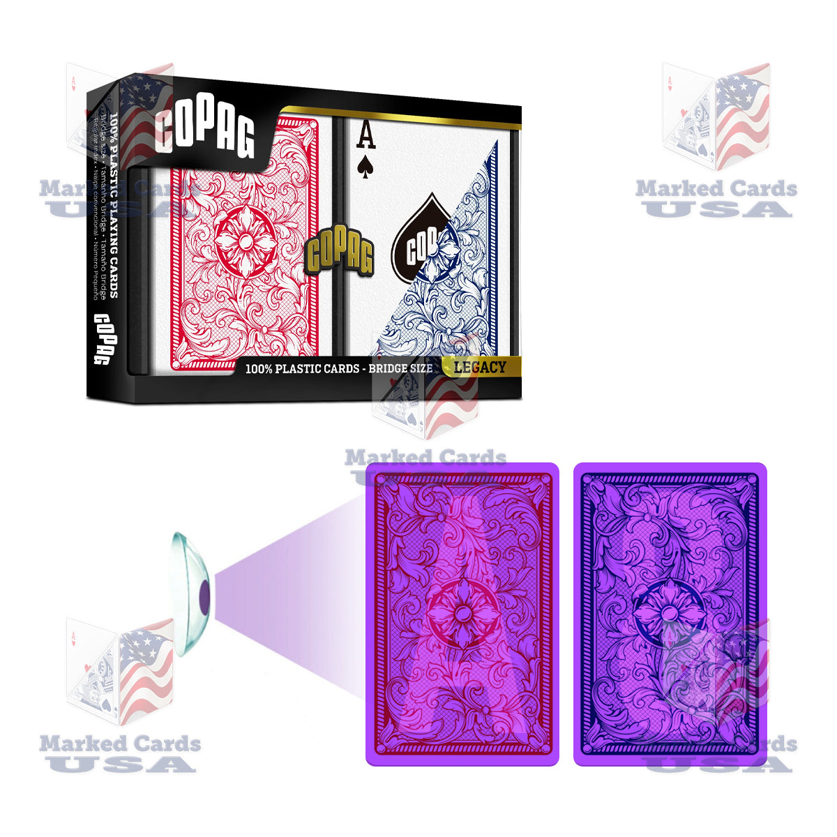UV MARKED CARDS COPAG LEGACY BRIDGE SIZE REGULAR