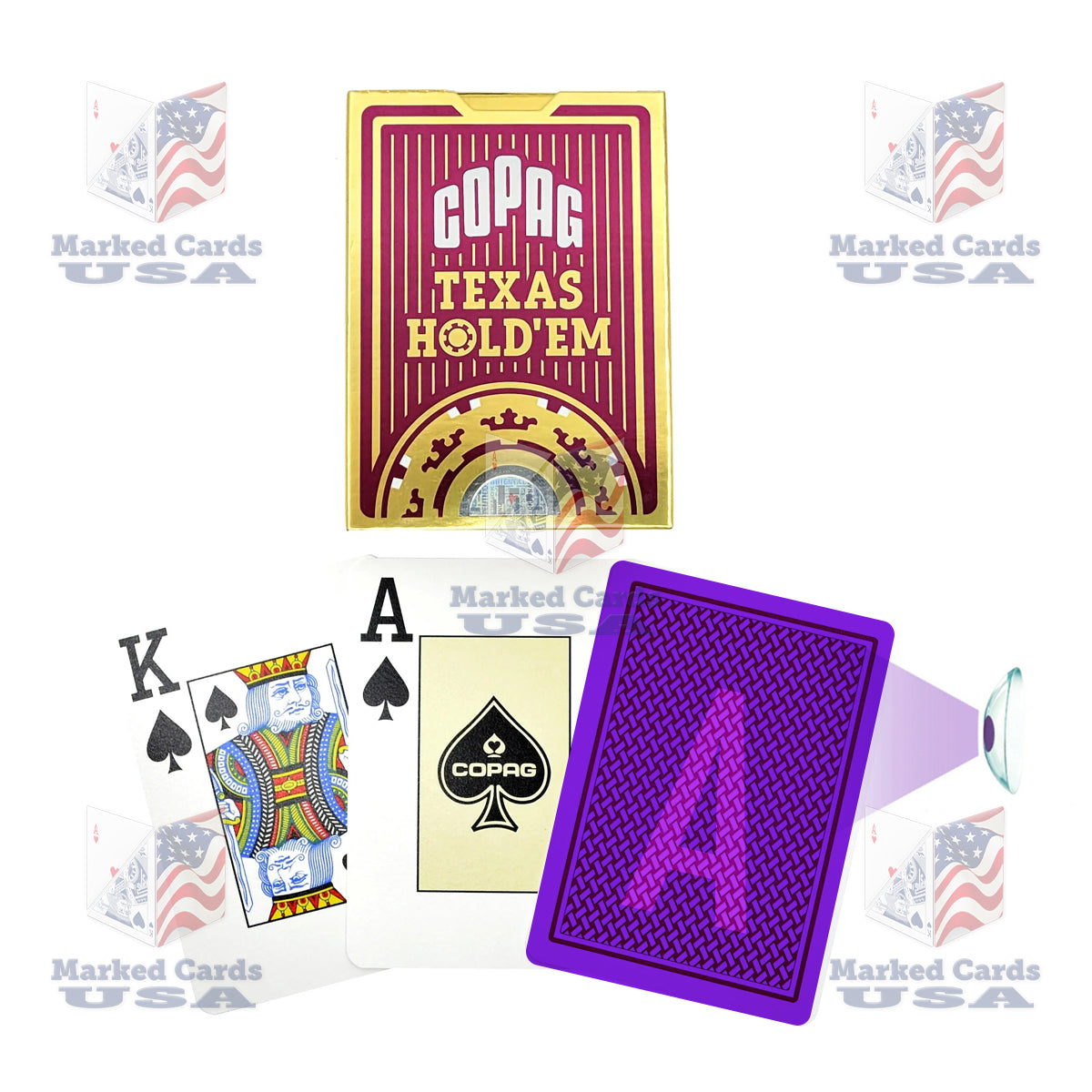 UV MARKED CARDS COPAG TEXAS HOLD'EM POKER SIZE JUMBO