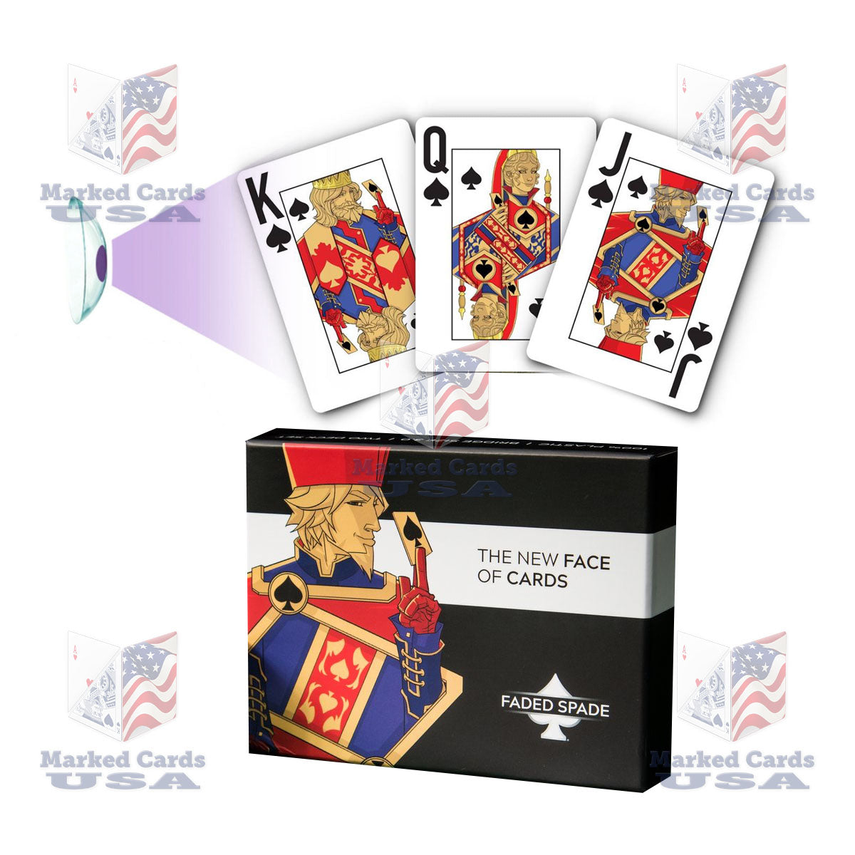 UV MARKED CARDS FADED SPADE 3.0 BRIDGE JUMBO