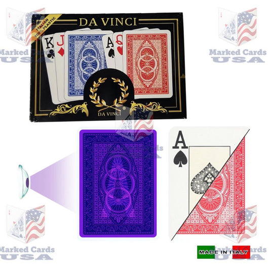 Infrared Marked Cards: A close-up image of a deck of poker cards with invisible markings that can only be seen using infrared technology.