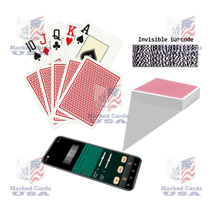 BARCODE MARKED CARDS COPAG TEXAS HOLD'EM POKER SIZE JUMBO