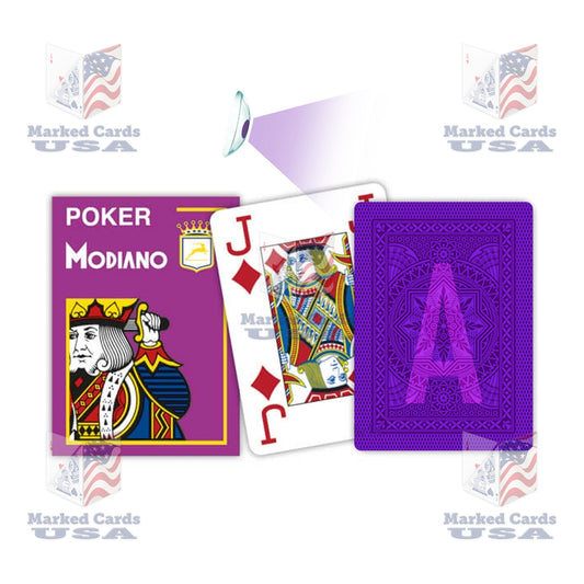 UV MARKED CARDS MODIANO CRISTALLO POKER 4 PIP JUMBO