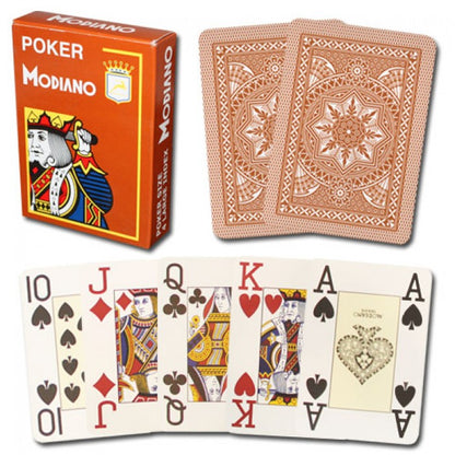 BARCODE MARKED CARDS MODIANO CRISTALLO POKER 4 PIP JUMBO