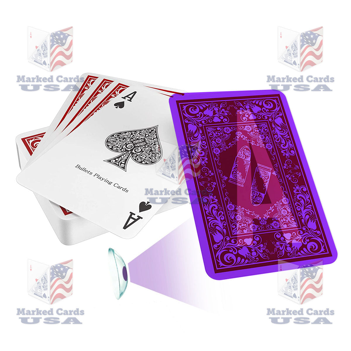 Bullet Card UV MARKED CARDS BULLETS POKER JUMBO – MC USA