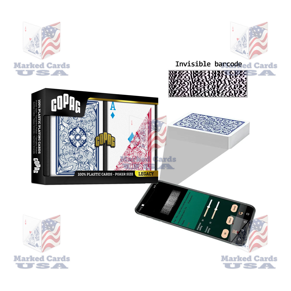 BARCODE MARKED CARDS COPAG LEGACY POKER SIZE REGULAR
