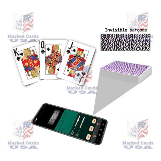 BARCODE MARKED CARDS FADED SPADE 3.0 POKER JUMBO