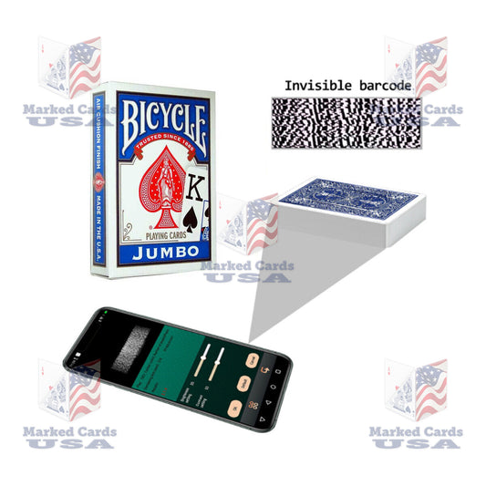 BARCODE MARKED CARDS BICYCLE JUMBO