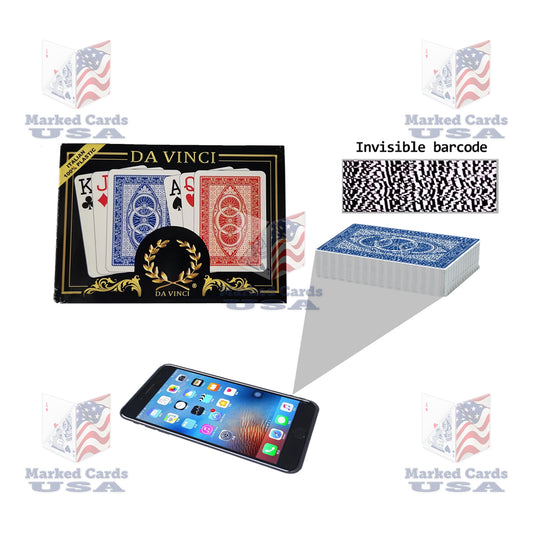 BARCODE MARKED CARDS DA VINCI RUOTE POKER JUMBO