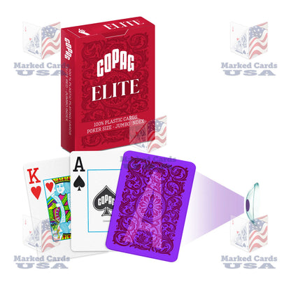 UV MARKED CARDS COPAG ELITE POKER SIZE JUMBO